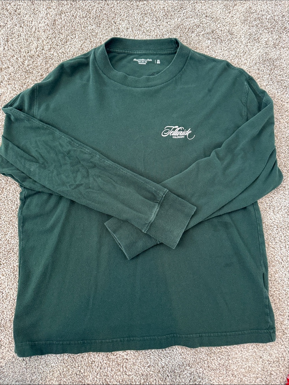 Abercrombie & Fitch Forest Green Long Sleeve Tee